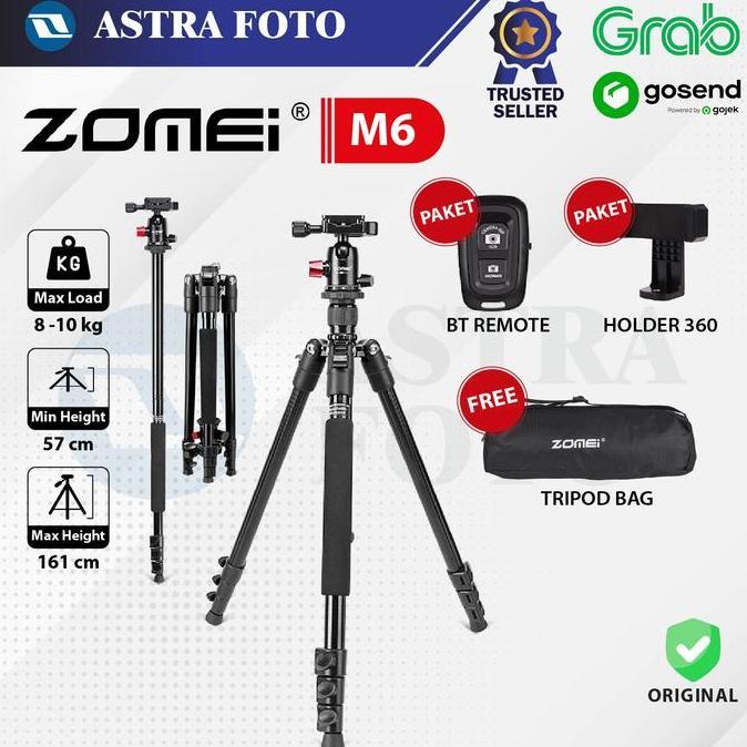 Bivarah - Zomei M6 Travel Tripod DSLR Kamera & Video Shooting Photography - M 6