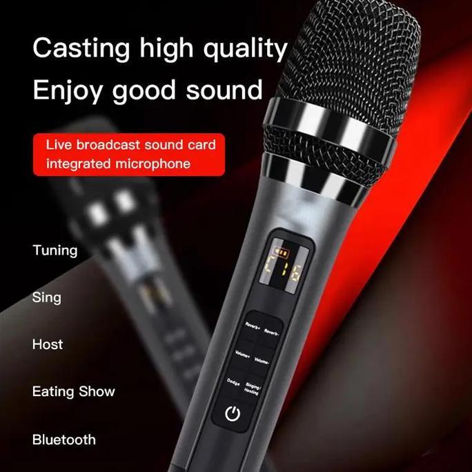 Mic Karaoke Wireless Shade PRO Sound Card Terintegrasi, Bluetooth, Baterai Tahan Lama TEG