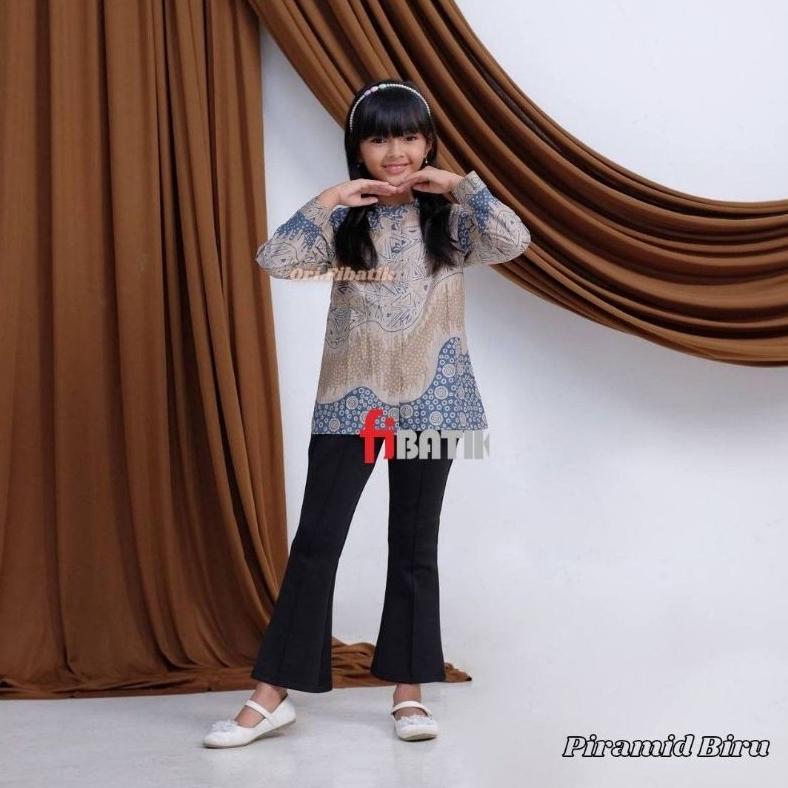 Terlaris Blouse Batik Anak Perempuan.Atasan Batik Anak Sd 3-10Th