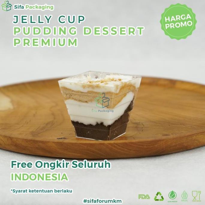 Posizioni- Jelly Cup Kotak Cup Pudding Gelas Cup Agar-Agar Jelly Cup Mini Cup Cetakan Puding Dessert