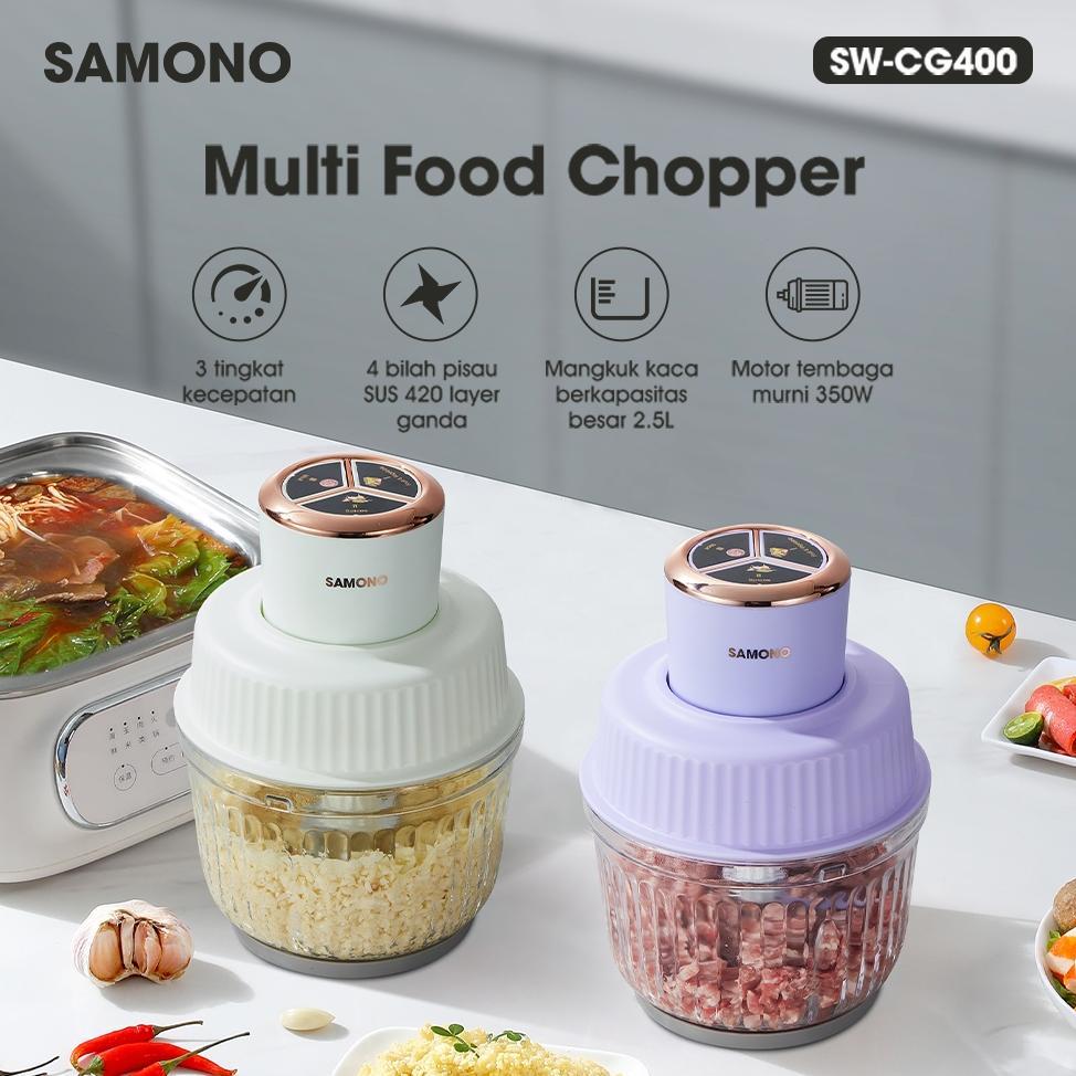 HOT SALE SAMONO Food Chopper 2.5L Multifungsi chopper bumbu dan daging chopper kaca chopper low watt