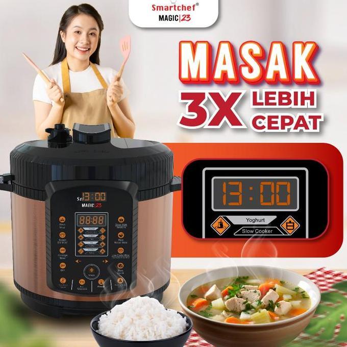 hasky.oldee - smart chef low carbo rice cooker presto listrik pressure cooker