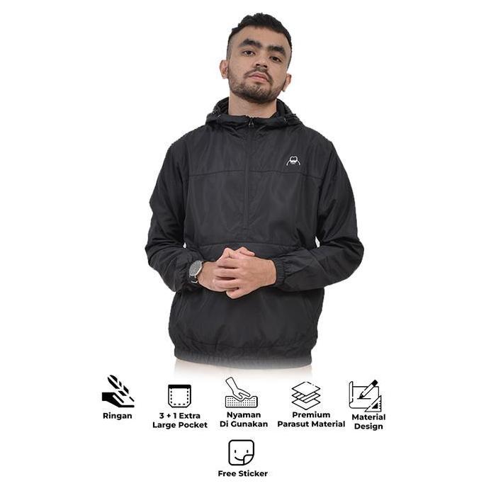 Uomo- Brey Jaket Pria Cagoule Parasut Maze Jacket