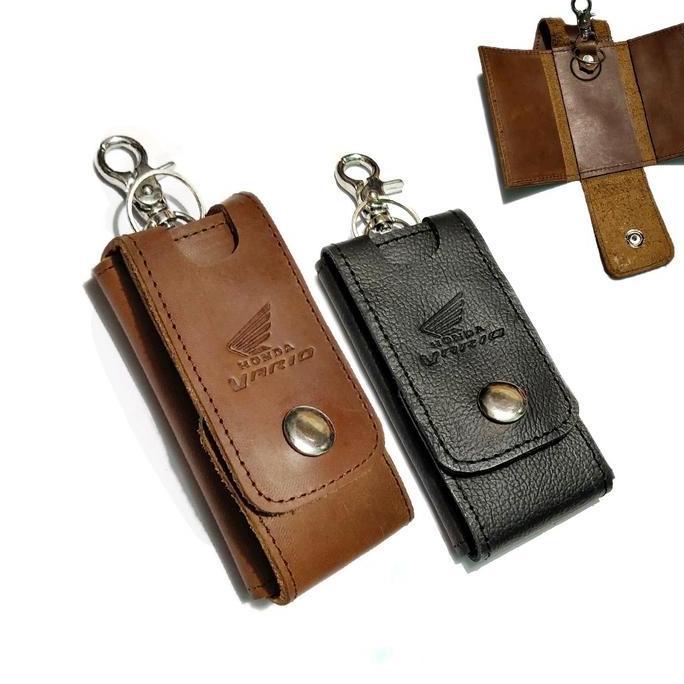 Gantungan kunci MOTOR VARIO kulit asli dompet stnk