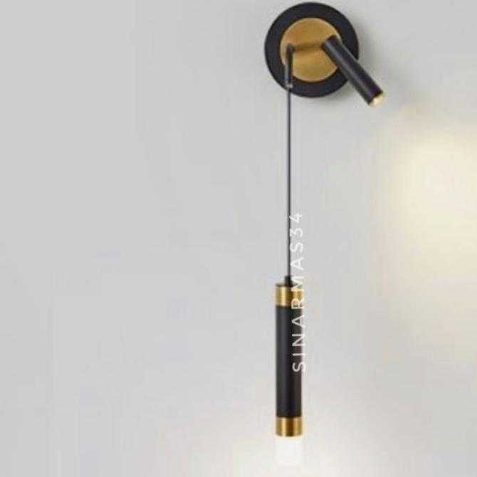 NEW Lampu Dinding Matchstick 60051 Hitam WallLamp Nordic Rigby Wall Sconce