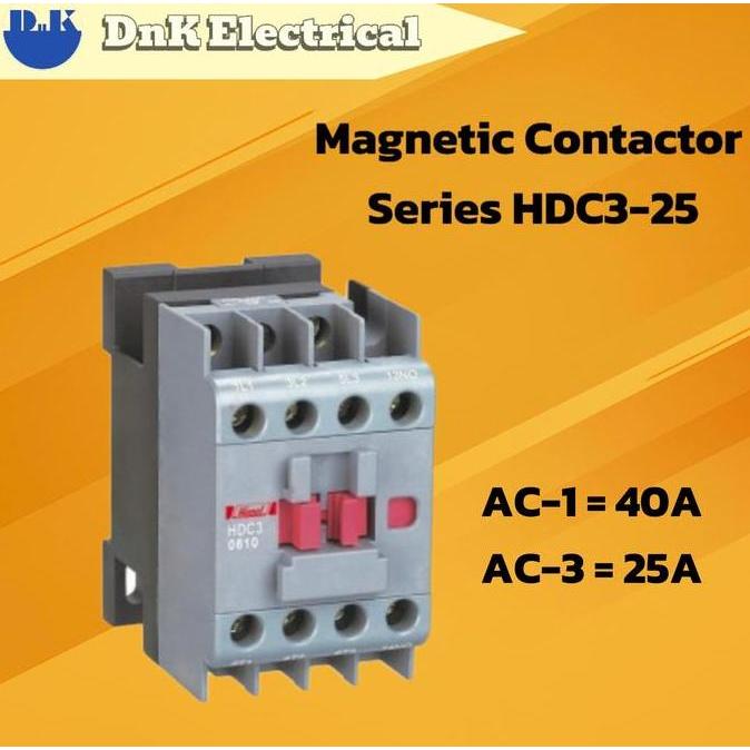 MAGNETIC CONTACTOR HIMEL HDC3-25 3 POLE 11KW SIAP KIRIM