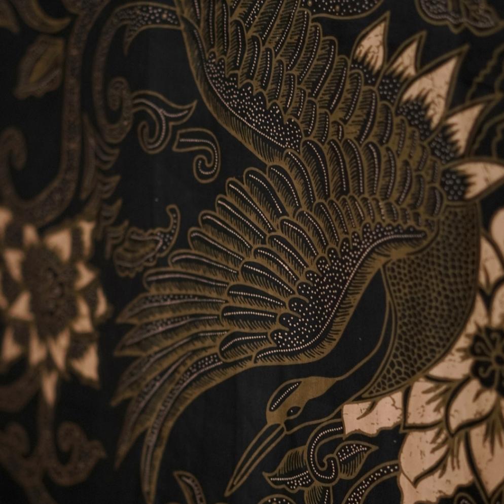Premium Woubatik Official- Kain Batik Solo Modern Premium Prawira Bahan Meteran Katun Motif Hitam Ge