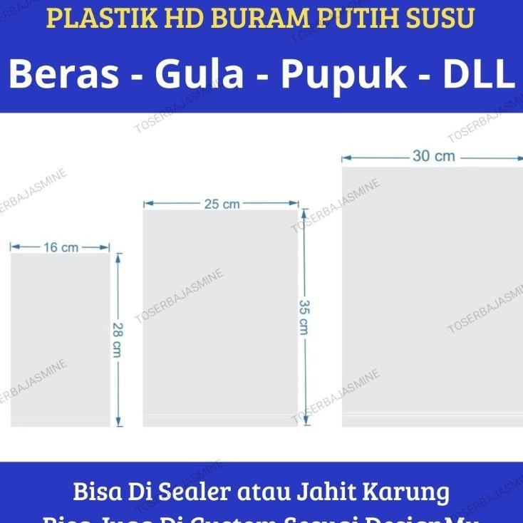 Plastik Polos Hd Ori Kemasan Beras , Gula , Pupuk  Dll 1Kg/2Kg/3Kg/5Kg (Isi 100 Lembar)