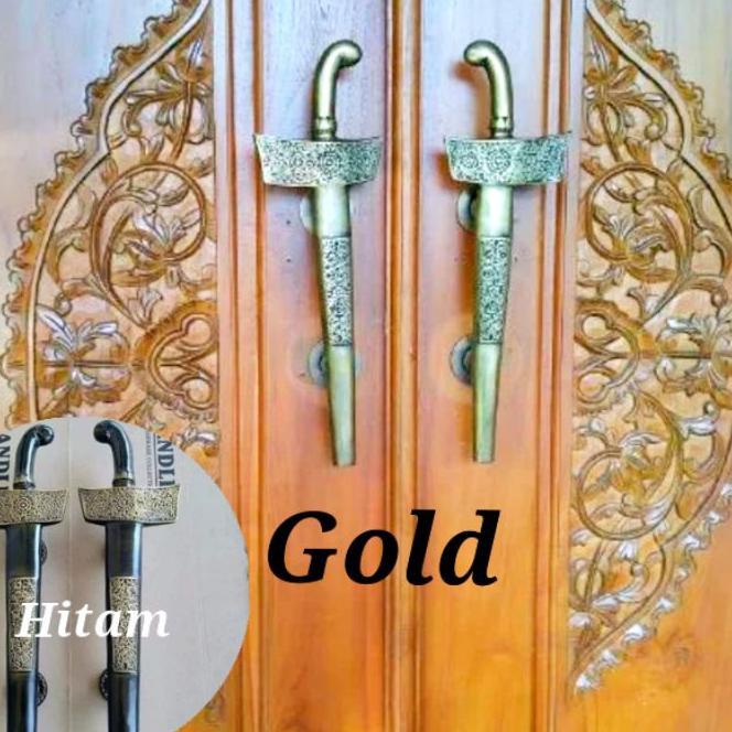 Handle Pintu Rumah Keris Antik 40Cm - Gagang Pintu Model Keris Antiq