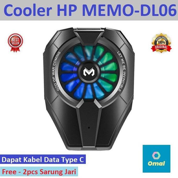Memo DL-06 Fun Cooler Fan Cooling Radiator HP Pendingin DL06 Peltier Handphone Kipas