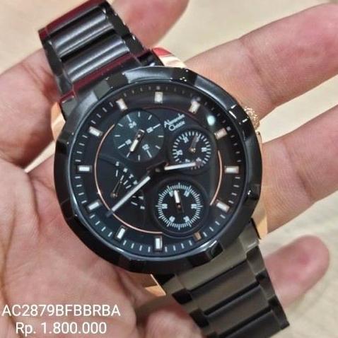 ALEXANDRE CHRISTIE AC2879 AC 2879 BLACK ROSEGOLD Jam Wanita Original