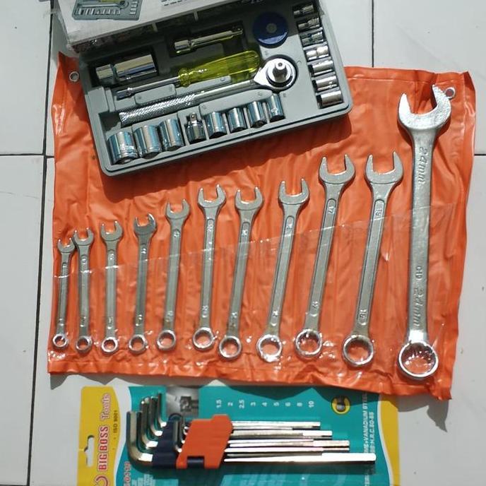 Tool Set Bengkel - Kunci Perkakas Motor - Kunci Paket 3 Set Murah