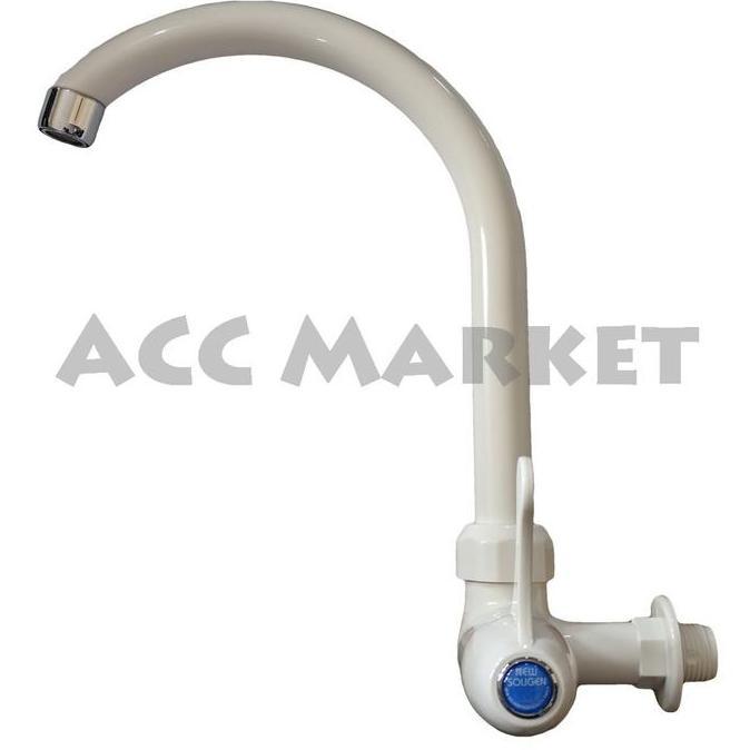 Keran Air Angsa Bebek Cuci Piring Bengkok PVC Plastic Plastik Wastafel
