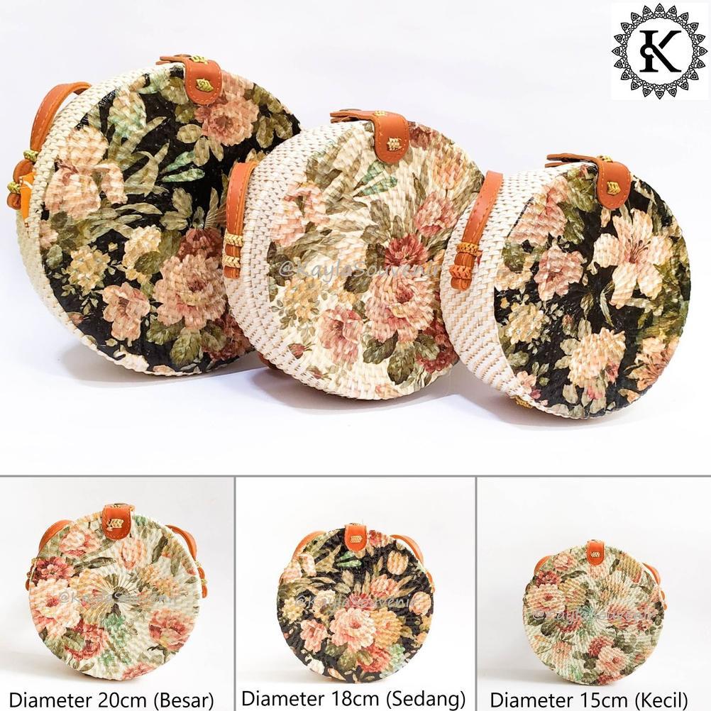 Tas Rotan Bali Decoupage - Kain Etnik DISKON