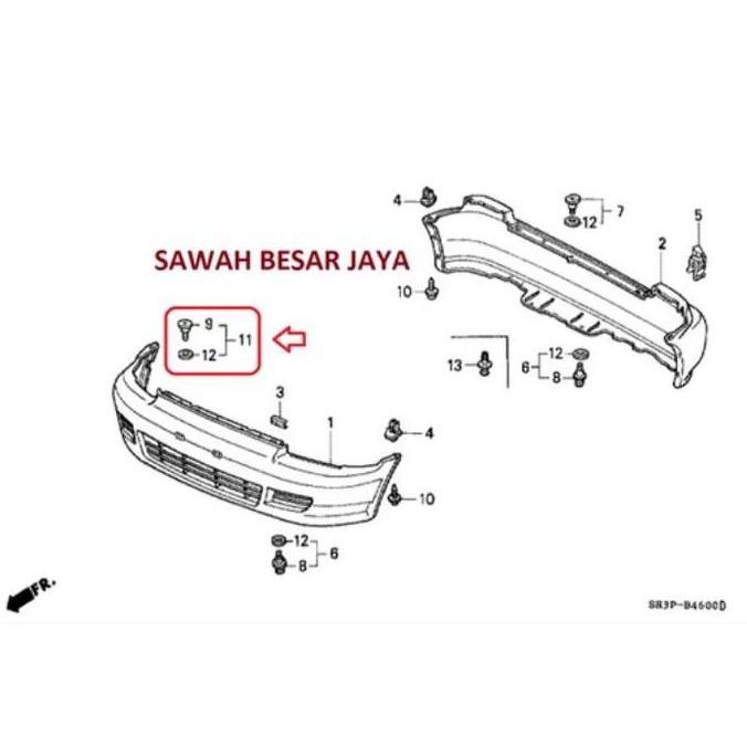 READY BOLT BAUT BUMPER BEMPER DEPAN HONDA CIVIC ESTILO GENIO SR3 SR4