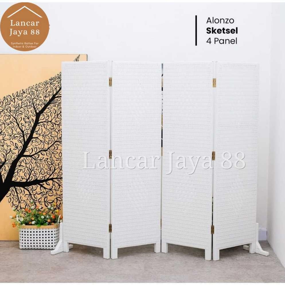 Sketsel Ruangan Rotan Sintetis 4 Pintu Terlaris