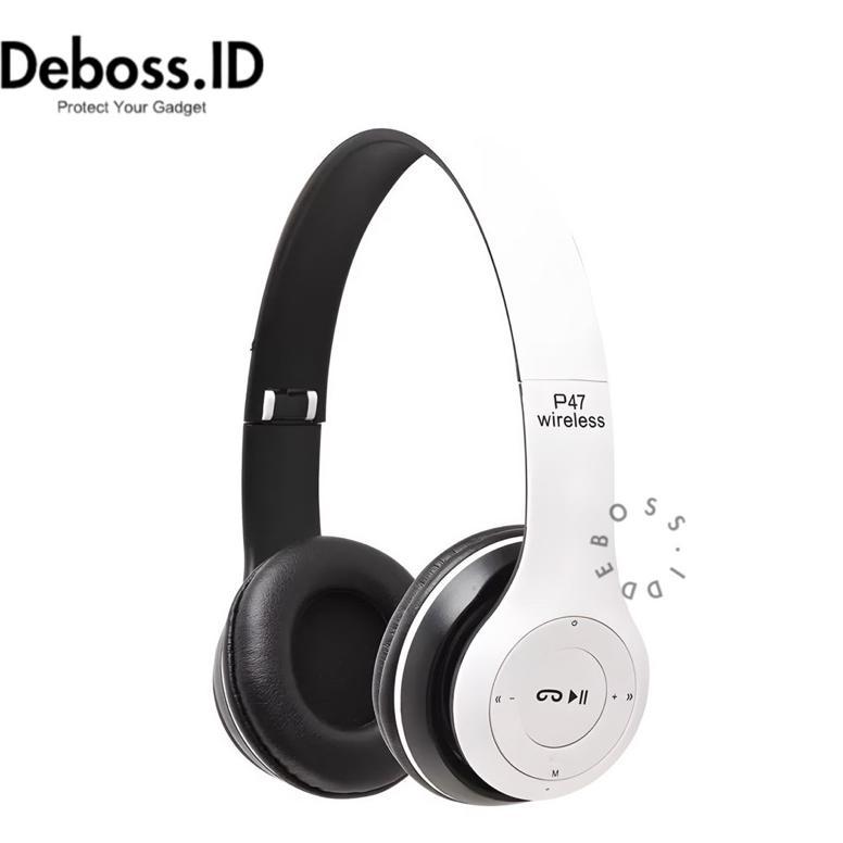 TERBARU Deboss-P47 HEADPHONE Bluetooth Gaming Headset Wireless Pro Bass P47 headset Bluetooth p47 he