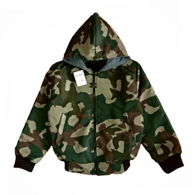 Jaket Anak Motif Loreng Usia 6 Bulan - 15 Tahun | Jaket Parasut Anak Model Bomber Casual Motif Army 
