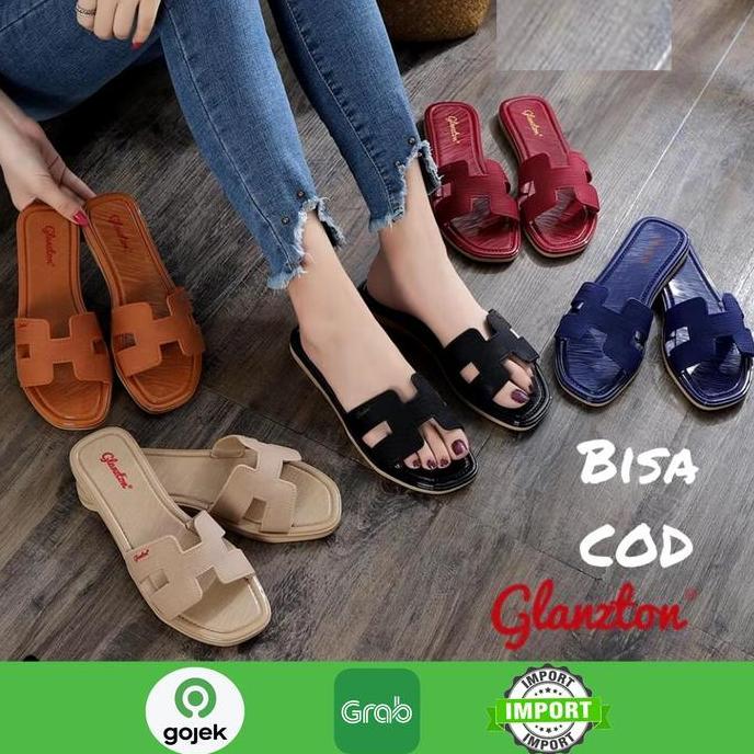TERBARU  TERBARU - Sandal Teplek Wanita Import / Sandal Wanita Flat Model H TERBARU 