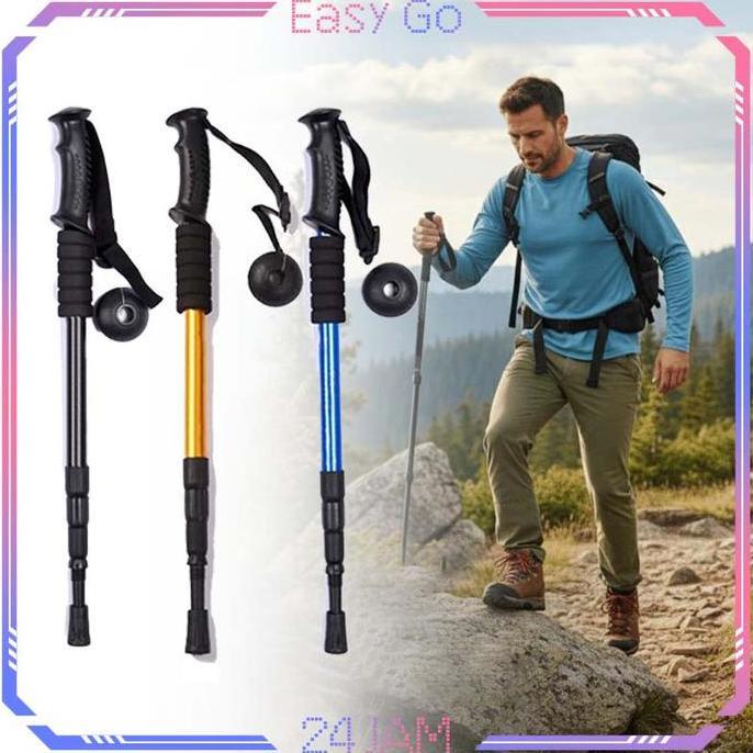 Tongkat Naik Gunung Telescopic 63cm-135cm Tongkat Hiking Tongkat Mendaki Gunung Tongkat Tracking Gun
