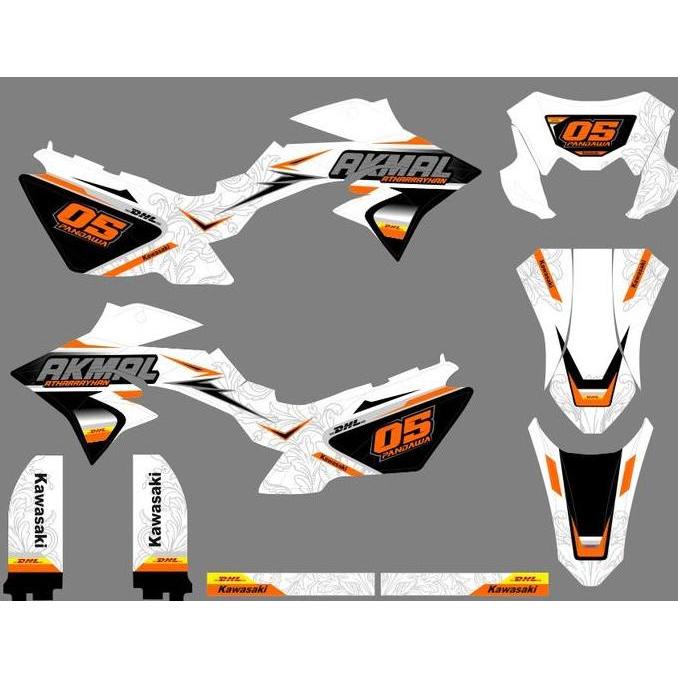 Decal New Dtracker full body custom desn Motif Batik Putih Cutting Oren