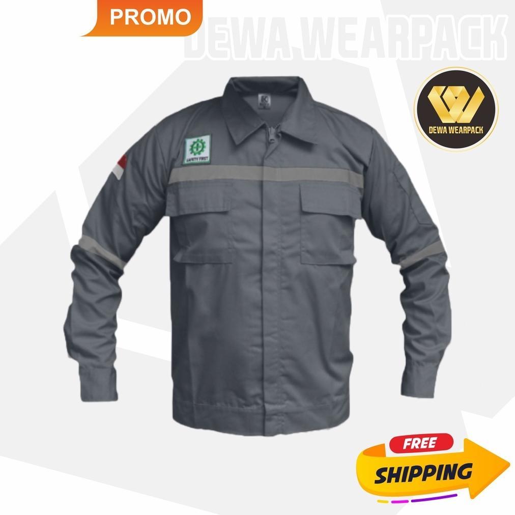 ORIGINAL WEARPACK SAFETY ATASAN WARNA POLOS (KEMEJA SAFETY/BAJU K3/BAJU KERJA LAPANGAN/SERAGAM/PROYE