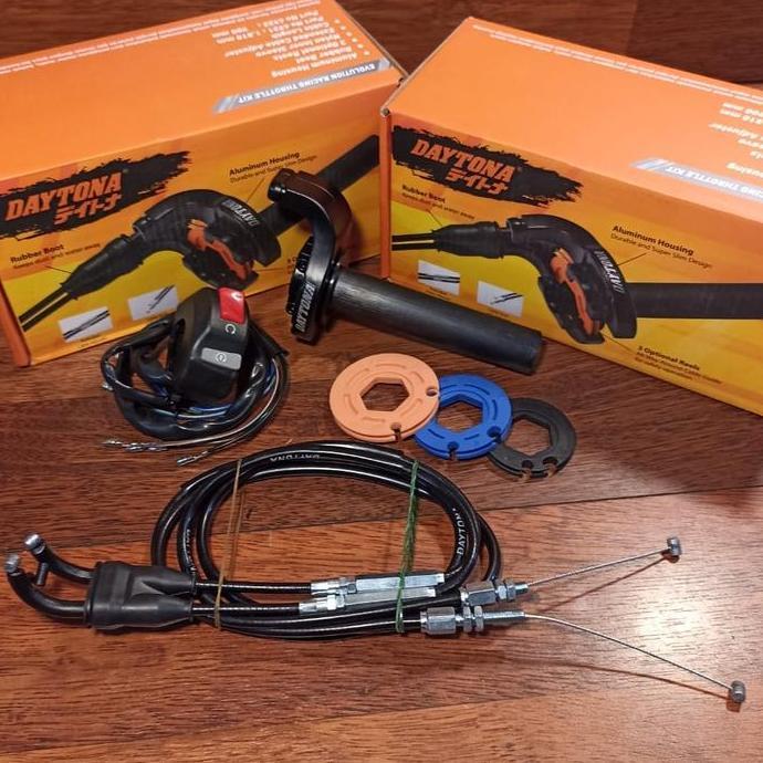 TERBARU - GAS SPONTAN 2 KABEL DAN SAKLAR DAYTONA PANJANG KABEL 180CM UNIVERSAL MATIC