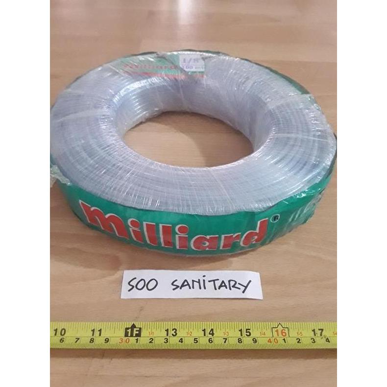 Selang Air Transparan 1/8" Milliard selang air bening 100 meter