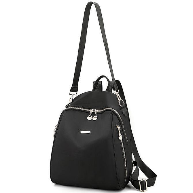Tas Ransel Wanita - Jimiuer 7166 Original Import Waterproof Hitam Black Tas Hitam