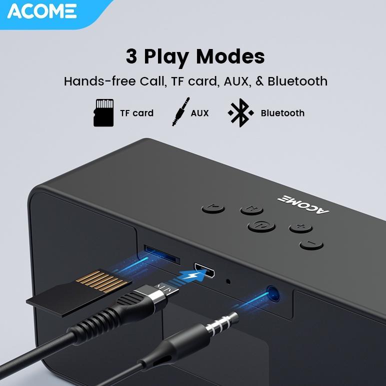 BIG PROMO Speaker Bluetooth ACOME A16 SUPER BASS BOOSTER RECOMENDED Garansi Resmi 12 Bulan