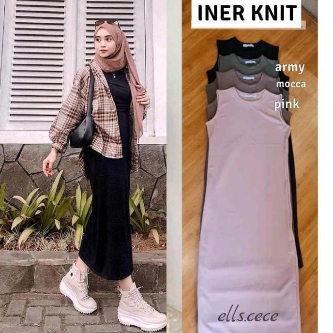 Saveramanggala - Inner Basic Dress Knit Span Jumbo Polos