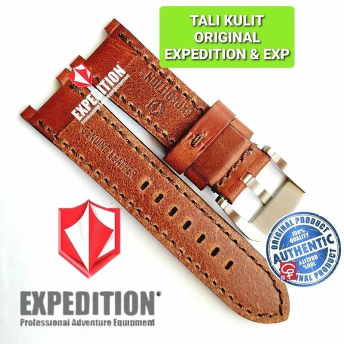 TALI JAM TANGAN EXPEDITION E6756 E 6756 ORIGINAL LEATHER STRAP WATCH