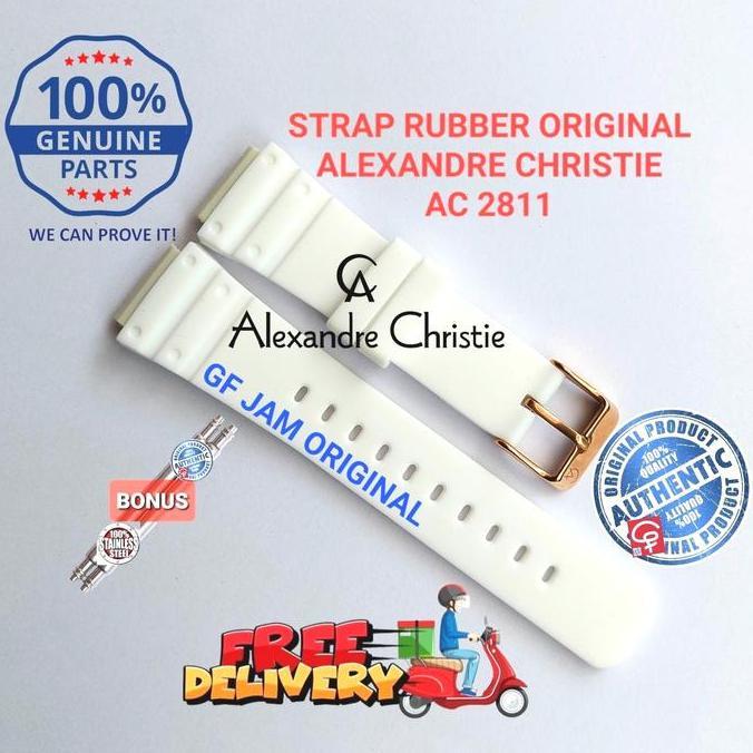 TALI KARET JAM TANGAN ALEXANDRE CHRISTIE AC 2811 AC 9347 ORIGINAL 100%