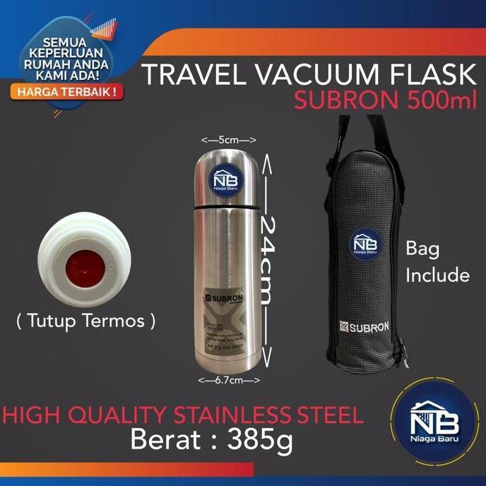 SUBRON Vacuum Flask Termos Air Panas 500ML Stainless
