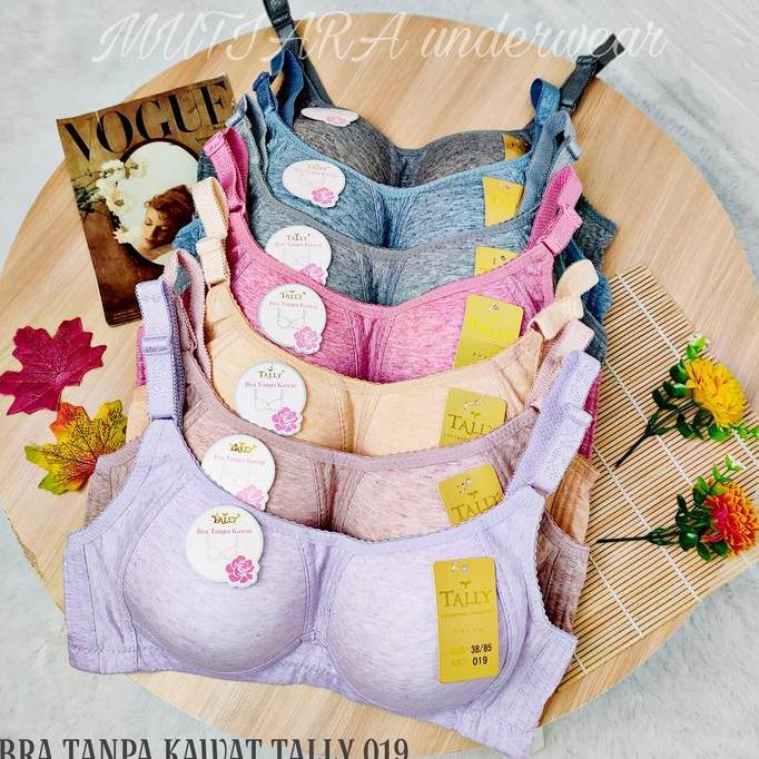 Bra Tanpa Kawat Tally 019 Ukuran 36-42 Cup B-C Bahan Katun Model Kemben/ Bra Kemben Tanpa Kawat