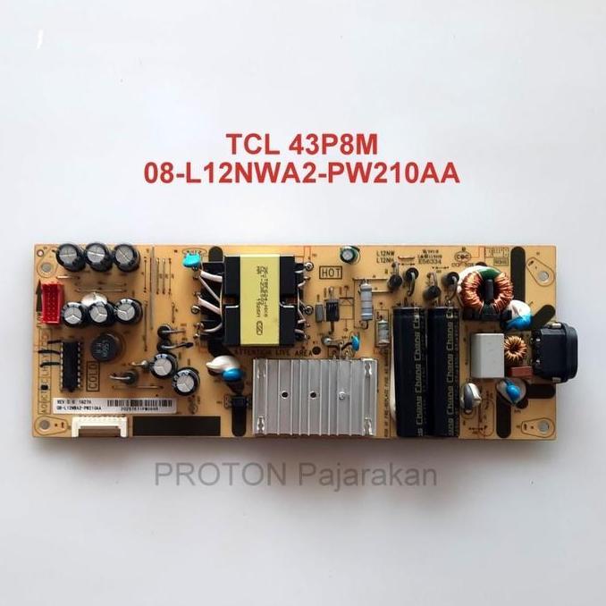 PSU TV LED TCL 43P8M 43A8 43P8 43S425 55F6 55S421 55S423 Mesin Power Supply LCD 40-L12NW4-PWD1CG 08-