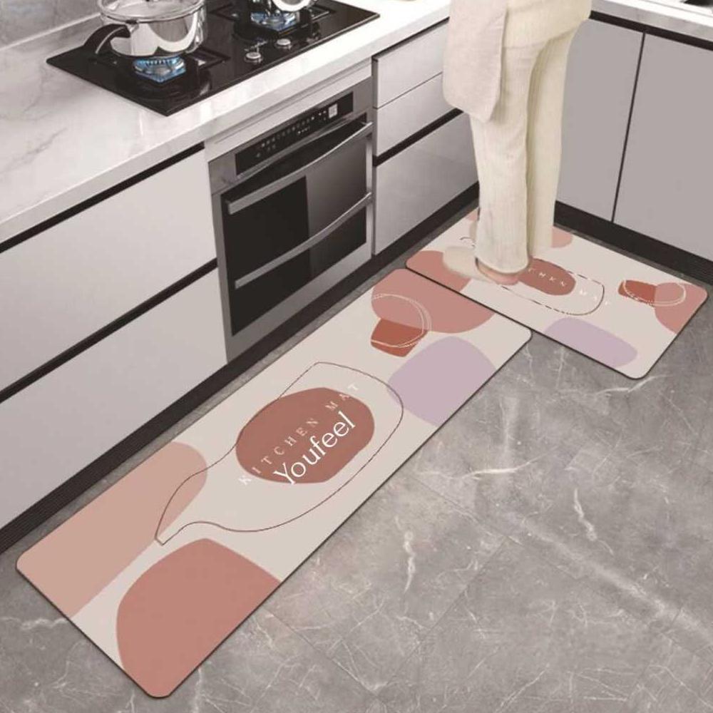 Keset Dapur 2 in 1 / Keset Kaki Diatomite Tebal Cepat Kering Dan Anti Slip