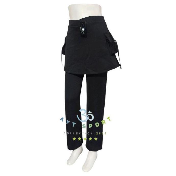 Supotsu- Ayt Sport Celana Senam Rok Kantong Nita Nyaman Untuk Olahraga Bahan Spandek Scuba Size S M 