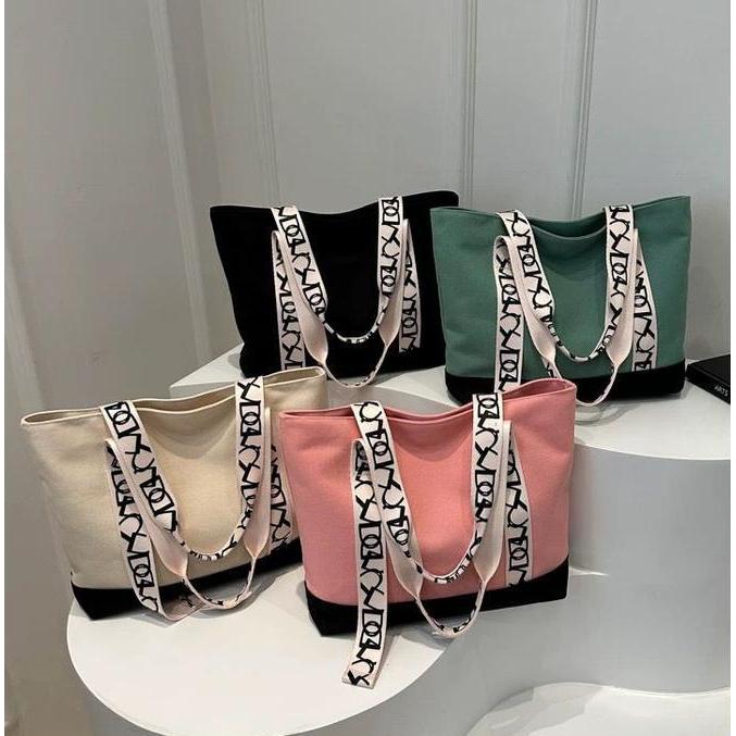 Tas Tote Bag Kanvas Kerja Tote Bag Kuliah Tas Wanita T11568