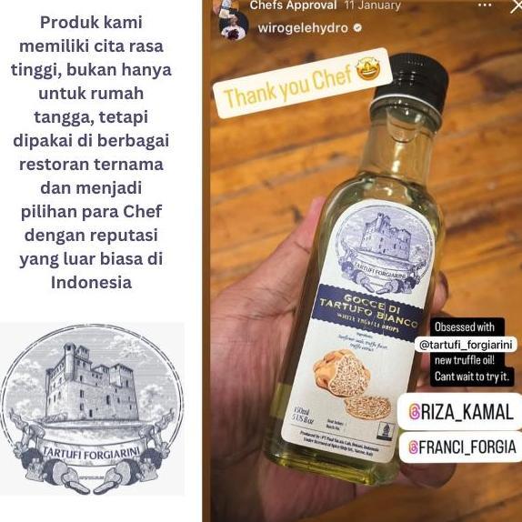 Newstockkita- Italian White Truffle Oil Spray 50Ml Halal Italia, Kualitas Favt Chef Indonesia