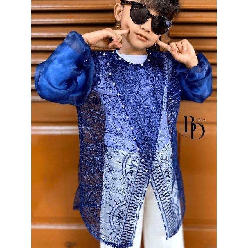 Okeajalah- Fiona Outer Brukat Anak Tanggung Perempuan 4-12 Tahun Brokat Organza Payet Kondangan Brid