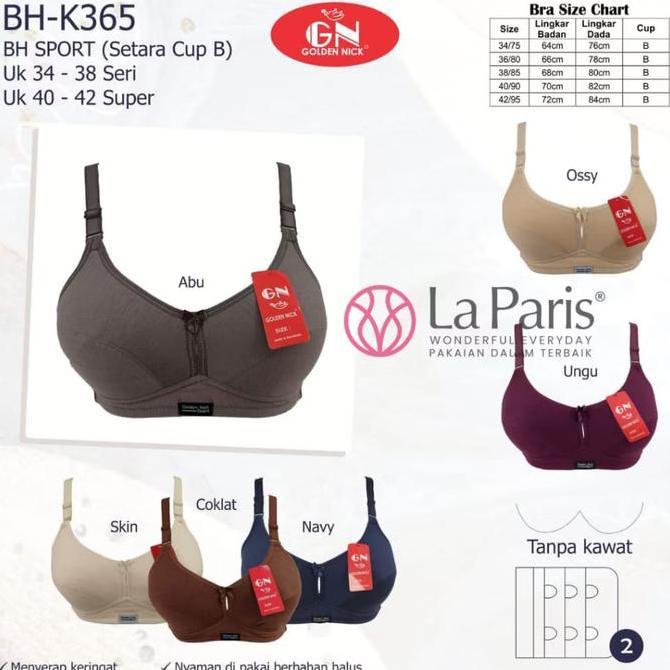 Supotsu- Bh Sport Golden Nick K365/K372/K399 Bra Golden Nick Quality 34-42 Cup A To B
