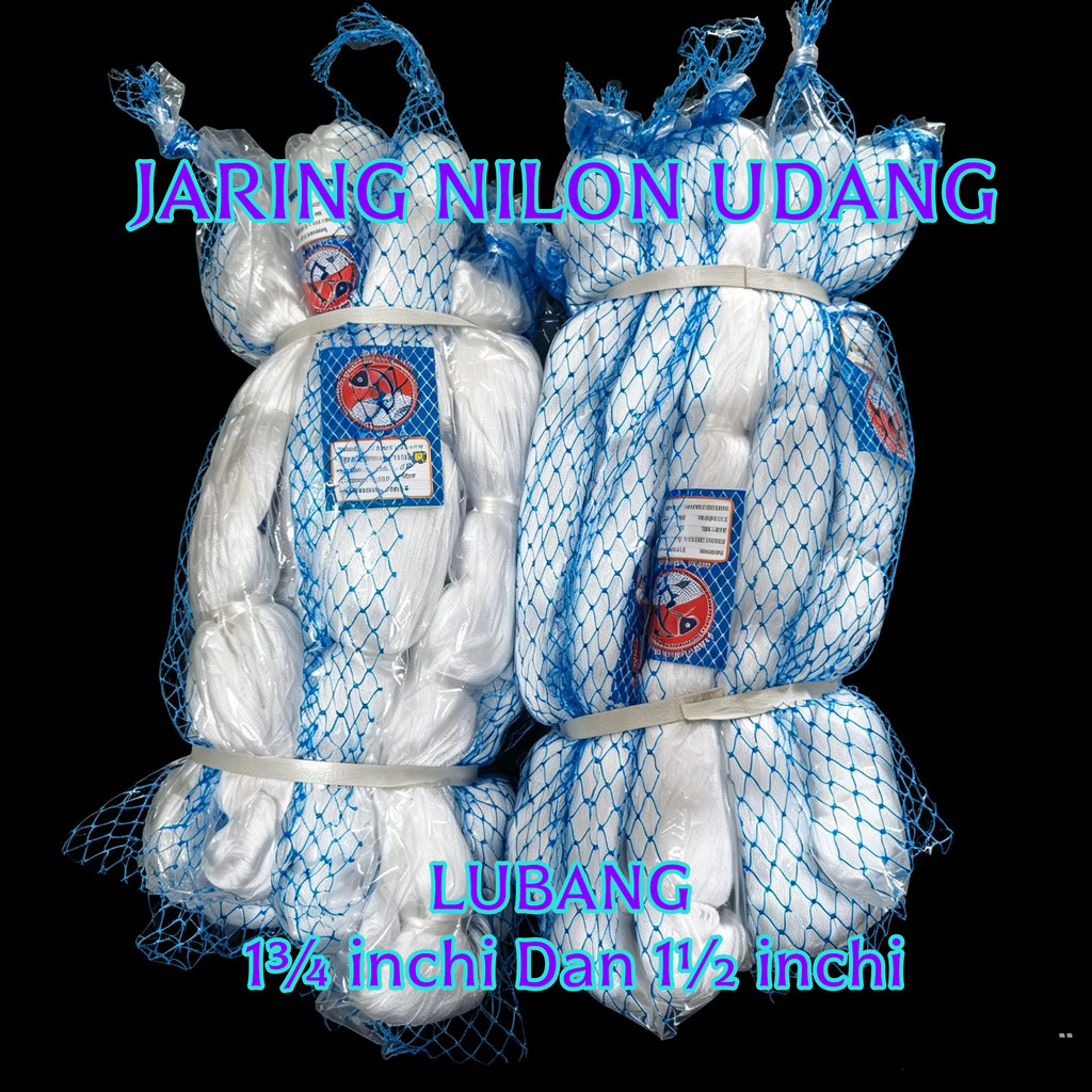 Promo Jaring ikan110d/2x1 3/4 (50/100)YOKO blue fishing110D/2 - 4.5 & 4.2 JARING KANTONG BENANG NYLO