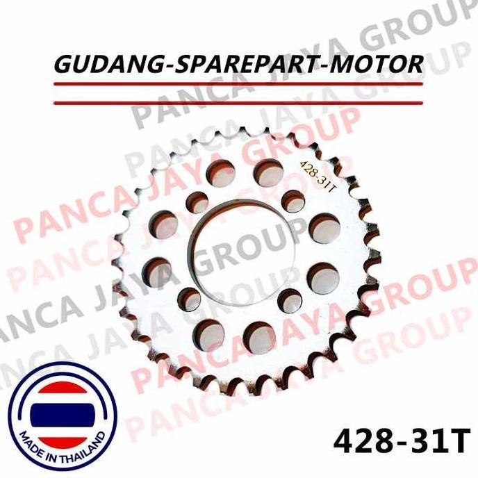 Gear Belakang 428 31T 31-T Kawasaki Ksr110 Ksr 110 Pro Z125 Z-125 Pro Z125Pro 110Pro