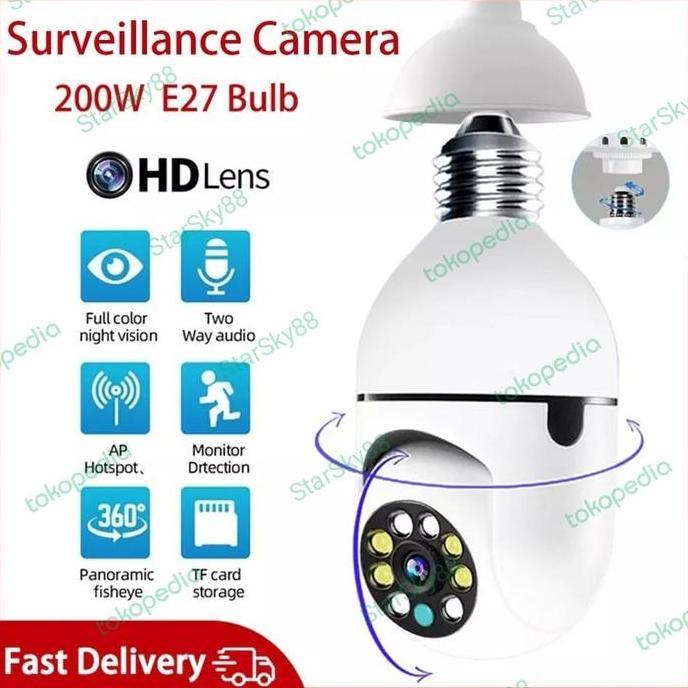 Lengkap,Cod,Bisa- Ip Camera Mini Cctv V380 Pro Dome Ptz 8Mp Lampu Mini
