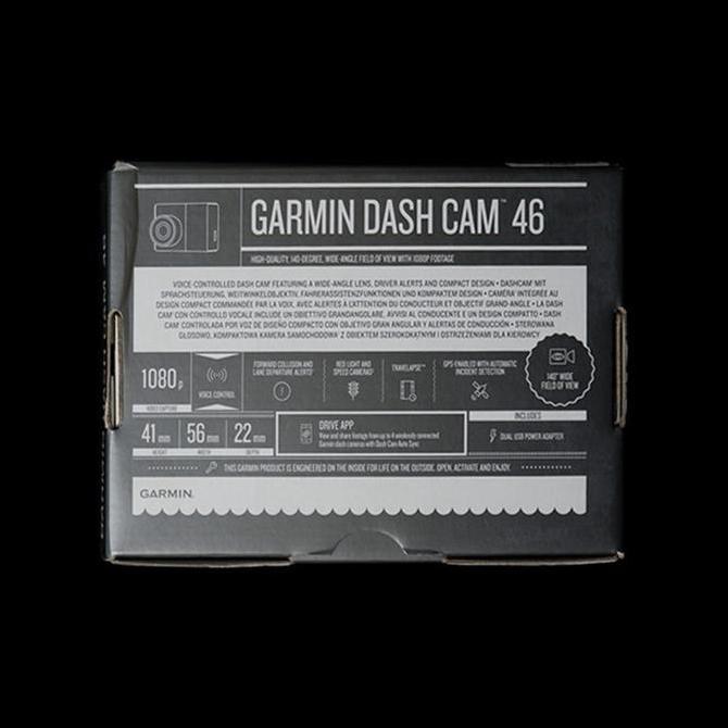 Garmin Dash Cam 46 10p DashCam with 140-degree Field of View