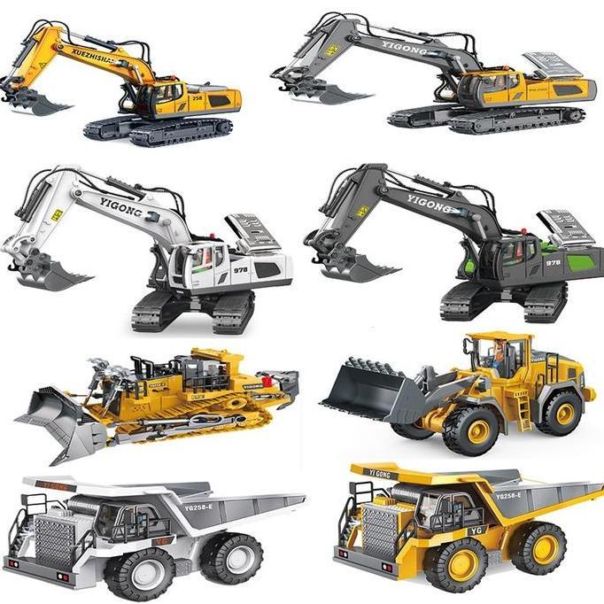 Promo Hengjian Construction Rc Remot Crane Dump Bulldozer Exca Beko Forklift Cod