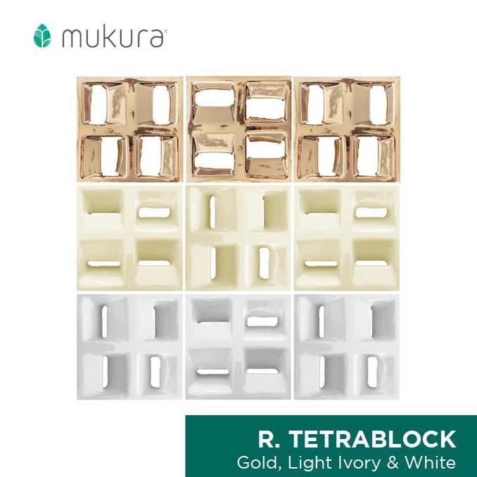 Tokoro- Roster Keramik Anti Tampias Loster Minimalis Tetrablock 20 X 20 Cm