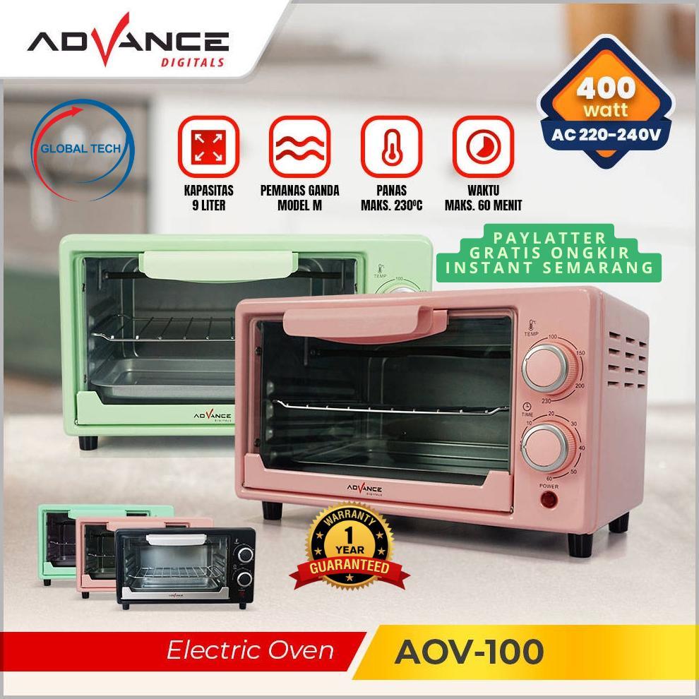 AOV-100 Oven Listrik 9 Liter | Oven Mini Serbaguna Panggang Kue Roti | Hemat Listrik 100% ORI Resmi 