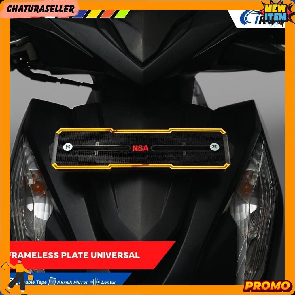 Dudukan Plat Nomor Motor Frameless Plate Motor Universal 1Pcs Dudukan Plat Nomor Motor Vario Beat Sc